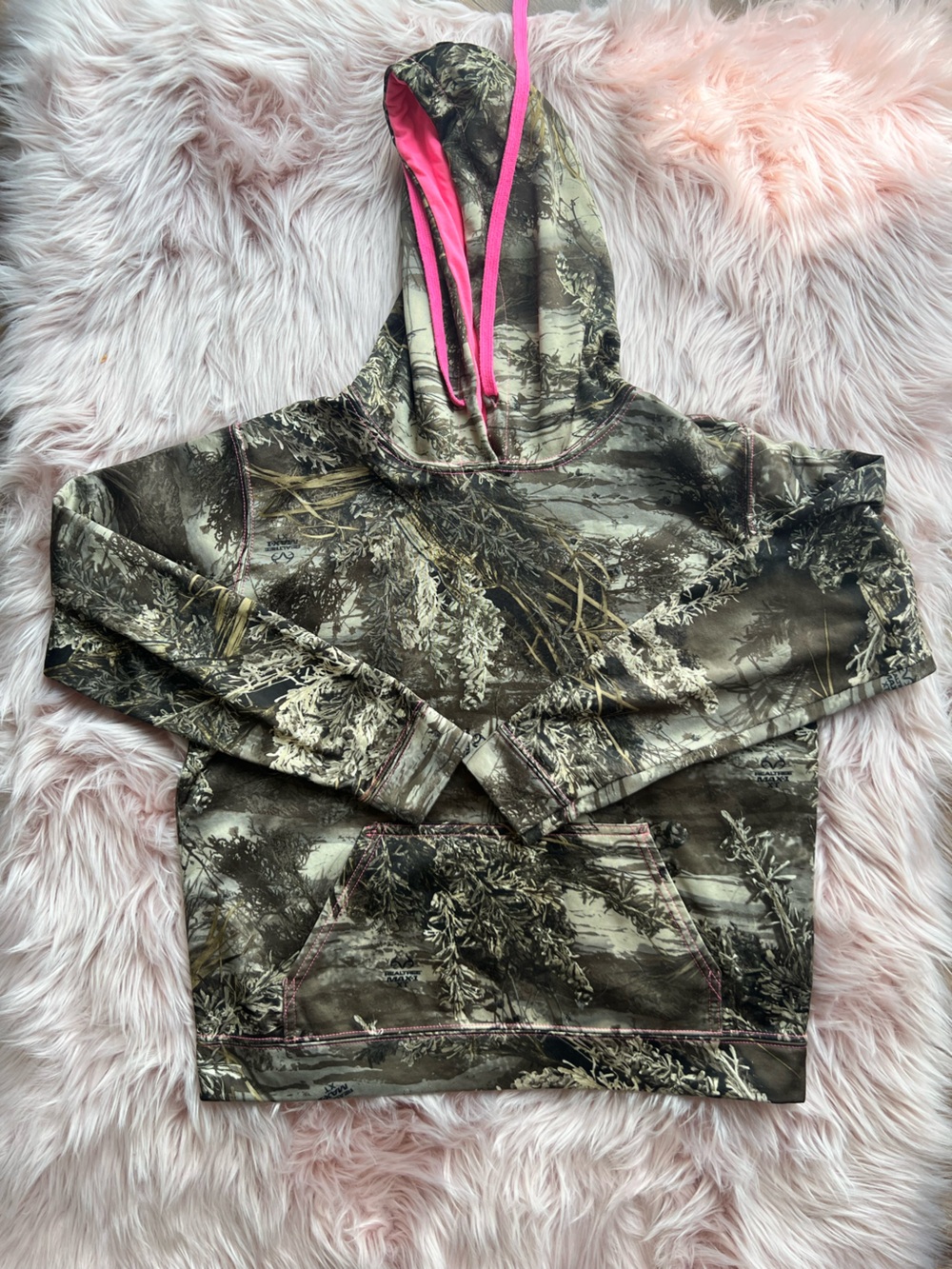 Realtree Camo Hoodie with Pink Trim